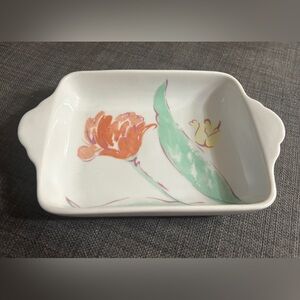 This is a vintage Fairwinds Porcelain Plus serving dish.